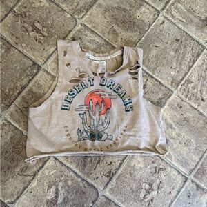 Desert Dreams Tan Crop Top